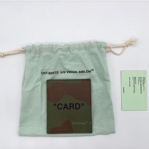 Off white card holder